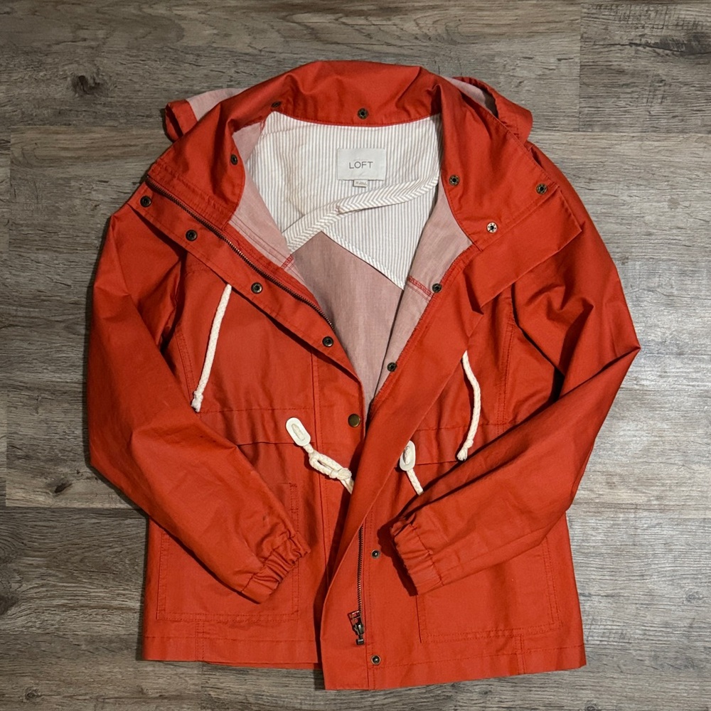 LOFT Women's Vibrant Orange Utility Jacket